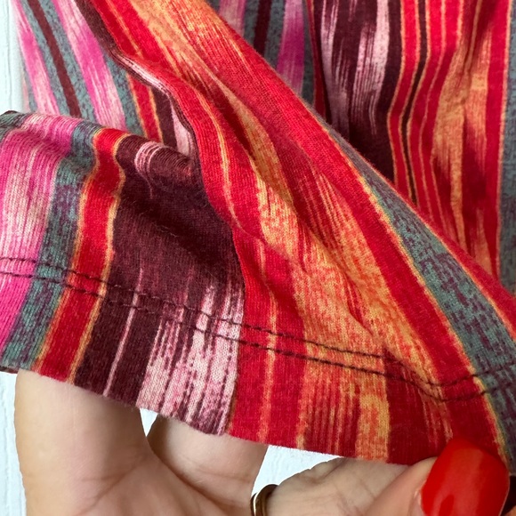 CHAPS PEASANT TOP. SOFT COTTON PULLOVER TOP. ELASTIC NECKLINE WITH TIE. LIKE NEW - Picture 6 of 9